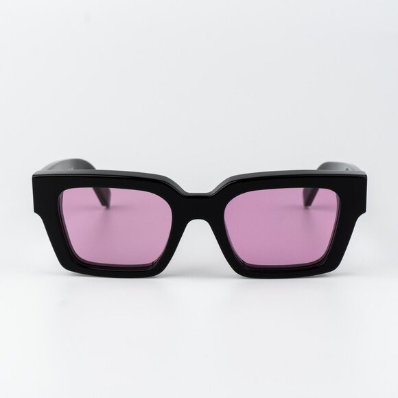 Off-White VIRGIL Women Sunglasses Black Pink Square OERI008 1030 NEW AUTHENTIC - Picture 2 of 12